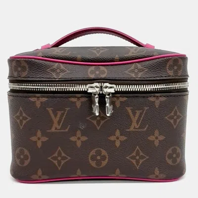 Pre-owned Louis Vuitton Brown Coated Canvas And Leather Nice Mini M46767