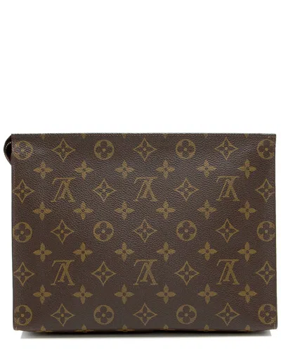 Pre-owned Louis Vuitton Brown Coated Canvas & Leather Toiletry Pouch 26 (authentic Pre-  Loved)
