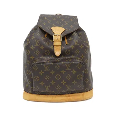 Pre-owned Louis Vuitton Brown Coated Canvas Backpack ()