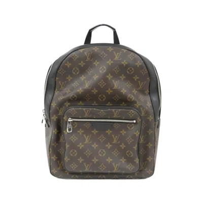 Pre-owned Louis Vuitton Brown Coated Canvas Backpack ()