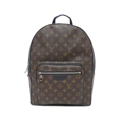 Pre-owned Louis Vuitton Brown Coated Canvas Backpack ()
