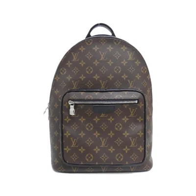Pre-owned Louis Vuitton Brown Coated Canvas Backpack ()