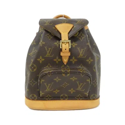 Pre-owned Louis Vuitton Brown Coated Canvas Backpack ()