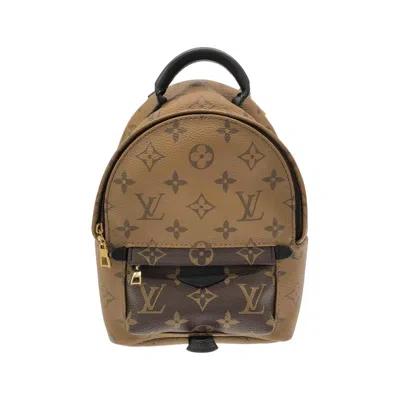 Pre-owned Louis Vuitton Brown Coated Canvas Backpack ()