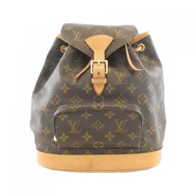 Pre-owned Louis Vuitton Brown Coated Canvas Backpack ()