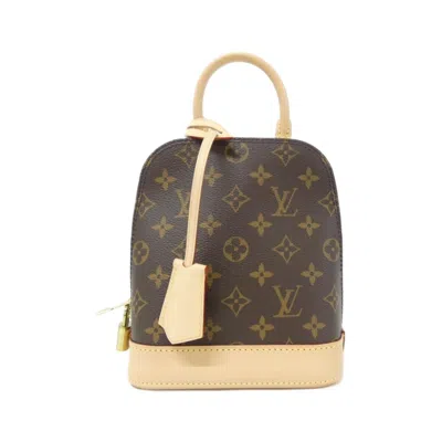 Pre-owned Louis Vuitton Brown Coated Canvas Backpack ()