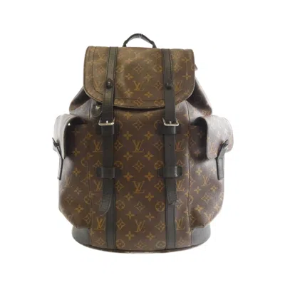 Pre-owned Louis Vuitton Brown Coated Canvas Backpack ()