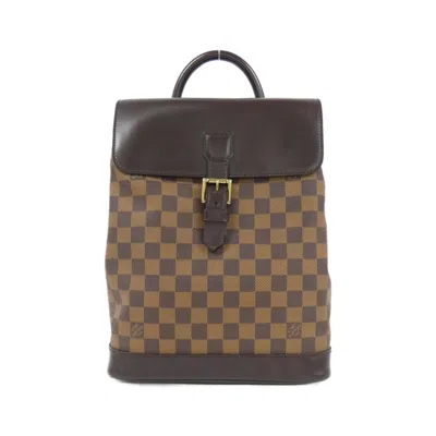 Pre-owned Louis Vuitton Brown Coated Canvas Backpack ()