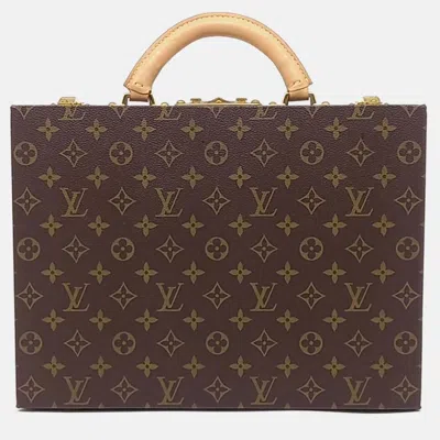 Pre-owned Louis Vuitton Brown Coated Canvas Bijoux Jewelry Box