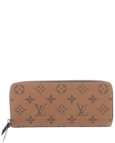 Louis Vuitton Brown Coated Canvas Clemence Wallet (authentic Pre-loved)