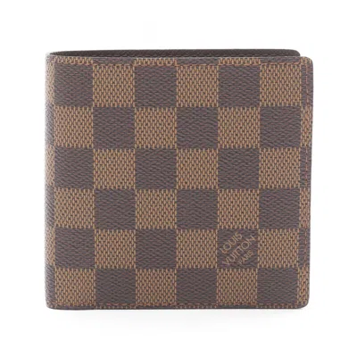 Pre-owned Louis Vuitton Brown Coated Canvas Damier Canvas Pvc Wallet (bi-fold) ()