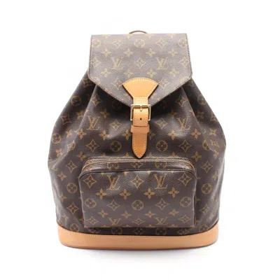 Pre-owned Louis Vuitton Brown Coated Canvas Leather Backpack ()