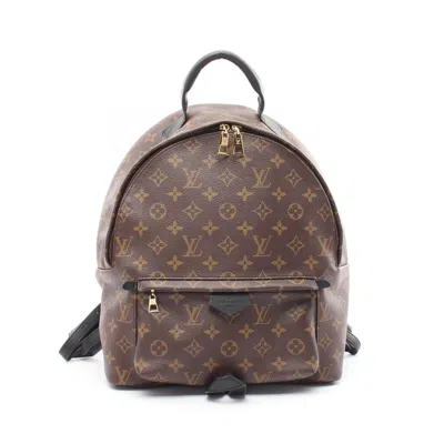 Pre-owned Louis Vuitton Brown Coated Canvas Leather Backpack ()