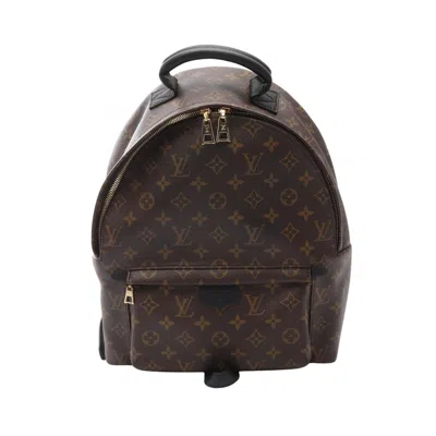 Pre-owned Louis Vuitton Brown Coated Canvas Leather Backpack ()