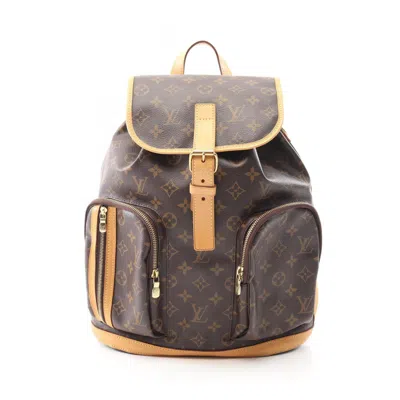 Pre-owned Louis Vuitton Brown Coated Canvas Leather Backpack ()