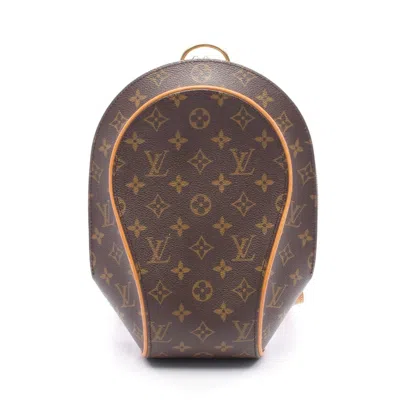 Pre-owned Louis Vuitton Brown Coated Canvas Leather Backpack ()