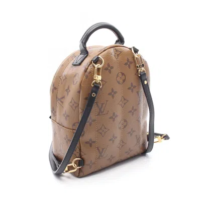 Pre-owned Louis Vuitton Brown Coated Canvas Leather Backpack ()