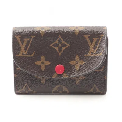 Pre-owned Louis Vuitton Brown Coated Canvas Leather Coin Purse/coin Case ()