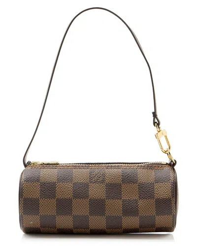 Pre-owned Louis Vuitton Brown Coated Canvas, Leather Round Pochette (authentic Pre-  Loved)