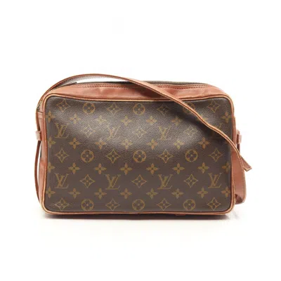 Pre-owned Louis Vuitton Brown Coated Canvas Leather Shoulder Bag ()