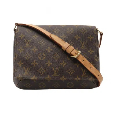 Pre-owned Louis Vuitton Brown Coated Canvas Leather Shoulder Bag ()