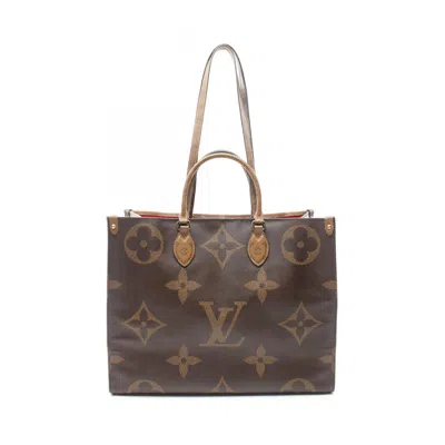 Pre-owned Louis Vuitton Brown Coated Canvas Leather Shoulder Bag ()