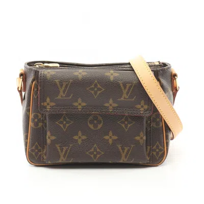 Pre-owned Louis Vuitton Brown Coated Canvas Leather Shoulder Bag ()