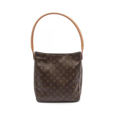 Pre-owned Louis Vuitton Brown Coated Canvas Leather Shoulder Bag ()