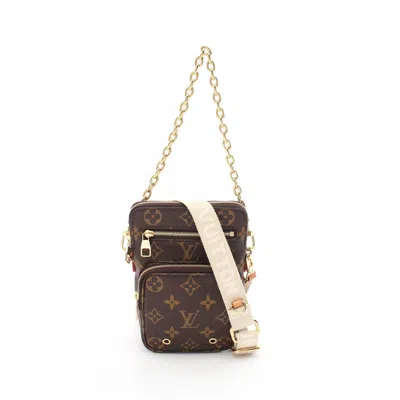 Pre-owned Louis Vuitton Brown Coated Canvas Leather Shoulder Bag ()