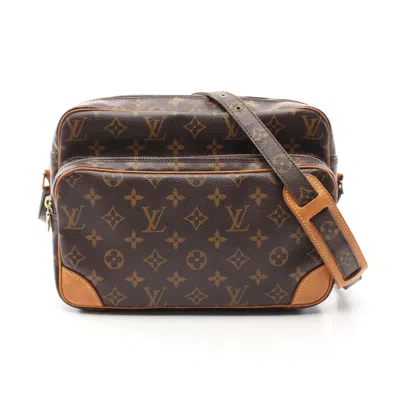 Pre-owned Louis Vuitton Brown Coated Canvas Leather Shoulder Bag ()