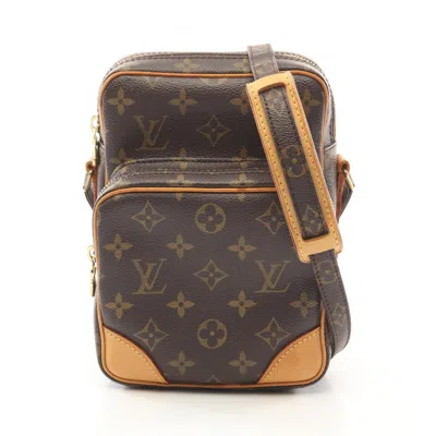 Pre-owned Louis Vuitton Brown Coated Canvas Leather Shoulder Bag ()