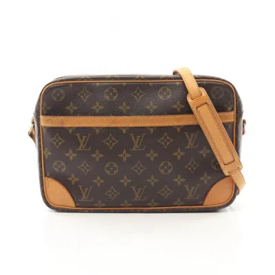 Pre-owned Louis Vuitton Brown Coated Canvas Leather Shoulder Bag ()