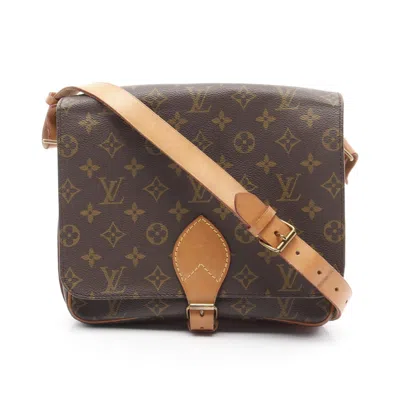 Pre-owned Louis Vuitton Brown Coated Canvas Leather Shoulder Bag ()