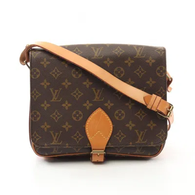 Pre-owned Louis Vuitton Brown Coated Canvas Leather Shoulder Bag ()