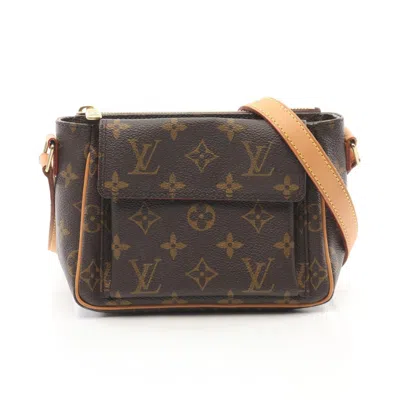 Pre-owned Louis Vuitton Brown Coated Canvas Leather Shoulder Bag ()