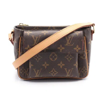 Pre-owned Louis Vuitton Brown Coated Canvas Leather Shoulder Bag ()