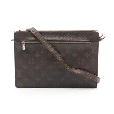 Pre-owned Louis Vuitton Brown Coated Canvas Leather Shoulder Bag ()
