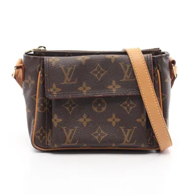 Pre-owned Louis Vuitton Brown Coated Canvas Leather Shoulder Bag ()
