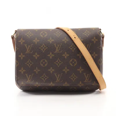 Pre-owned Louis Vuitton Brown Coated Canvas Leather Shoulder Bag ()