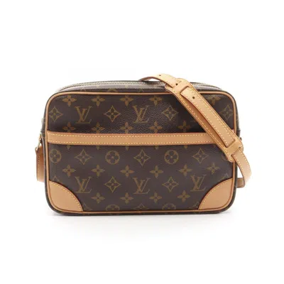 Pre-owned Louis Vuitton Brown Coated Canvas Leather Shoulder Bag ()