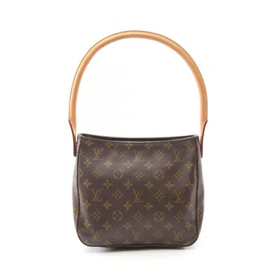 Pre-owned Louis Vuitton Brown Coated Canvas Leather Shoulder Bag ()
