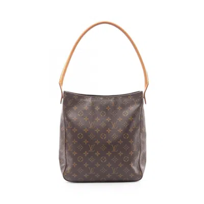 Pre-owned Louis Vuitton Brown Coated Canvas Leather Shoulder Bag ()