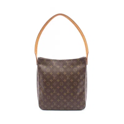 Pre-owned Louis Vuitton Brown Coated Canvas Leather Shoulder Bag ()