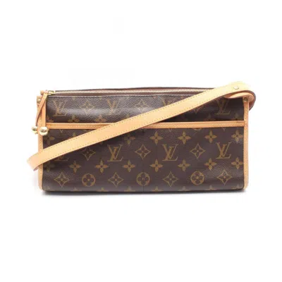 Pre-owned Louis Vuitton Brown Coated Canvas Leather Shoulder Bag ()