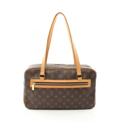 Pre-owned Louis Vuitton Brown Coated Canvas Leather Shoulder Bag ()
