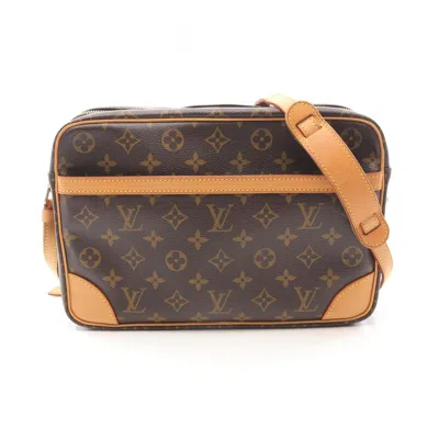 Pre-owned Louis Vuitton Brown Coated Canvas Leather Shoulder Bag ()