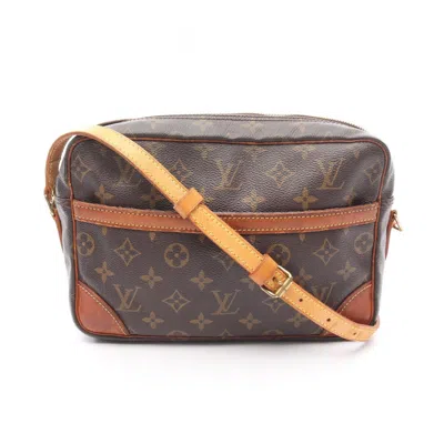 Pre-owned Louis Vuitton Brown Coated Canvas Leather Shoulder Bag ()