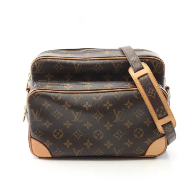 Pre-owned Louis Vuitton Brown Coated Canvas Leather Shoulder Bag ()