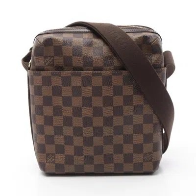 Pre-owned Louis Vuitton Brown Coated Canvas Leather Shoulder Bag ()