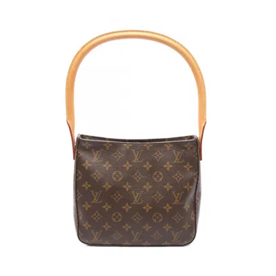 Pre-owned Louis Vuitton Brown Coated Canvas Leather Shoulder Bag ()